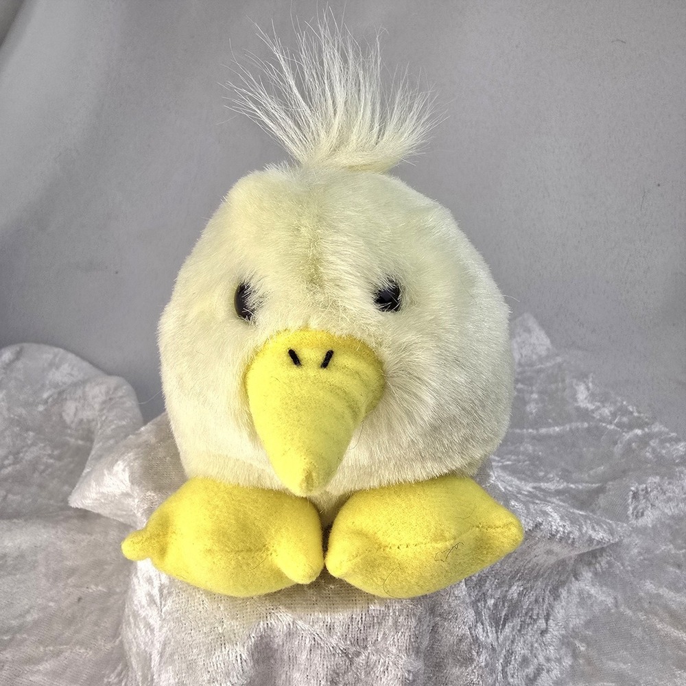 Vintage 1994 Swibco Puffkins PEEPS THE‎ YELLOW CHICK Puffkin Plush Stuffed Toy
